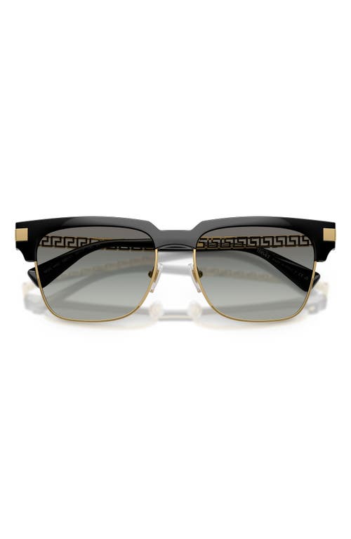 Versace 55mm Gradient Square Sunglasses In Gold