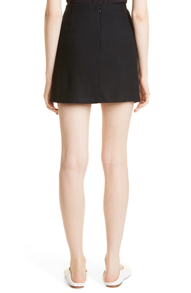 Vince Panel Wool Blend Skirt, Alternate, color, Black