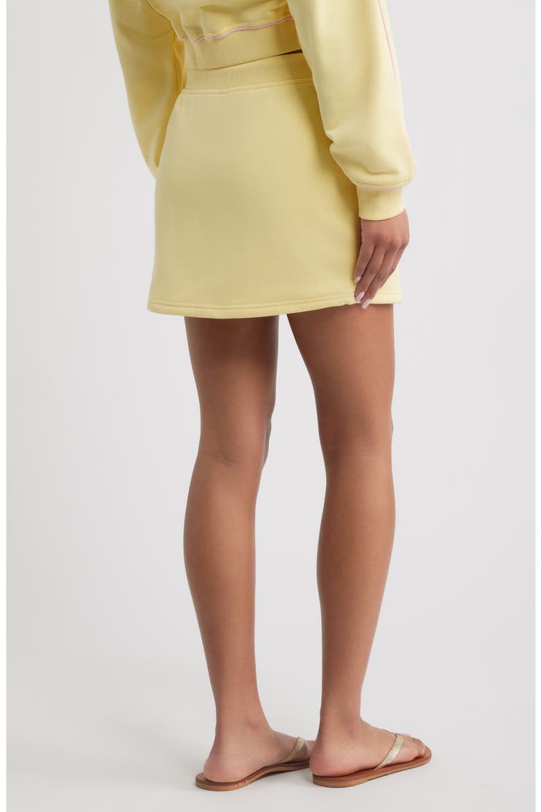 Terry Track Miniskirt, Alternate, color, CUSTARD CLOUD