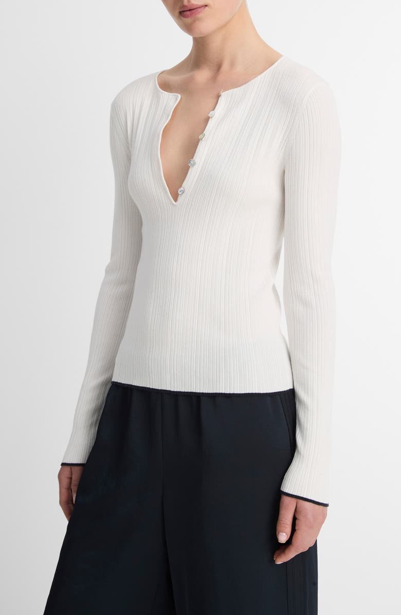 Vince Tipped Edge Rib Henley, Alternate, color,