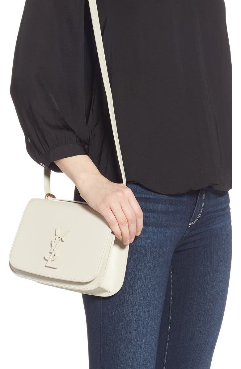 Saint Laurent Spontini YSL Monogram Leather Shoulder Bag, Alternate, color,