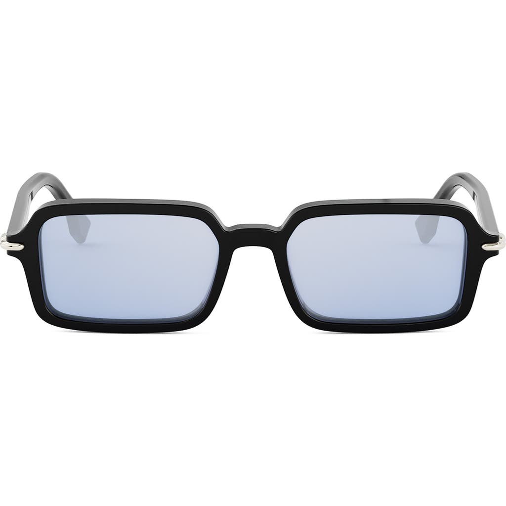 Fendi First Embellished Rectangular Sunglasses In Multi