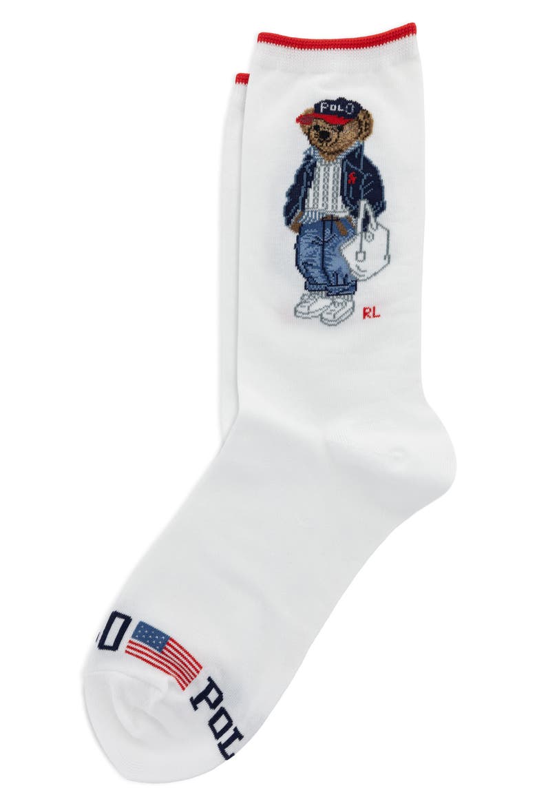 Polo Bear Crew Socks (Women) | Nordstrom