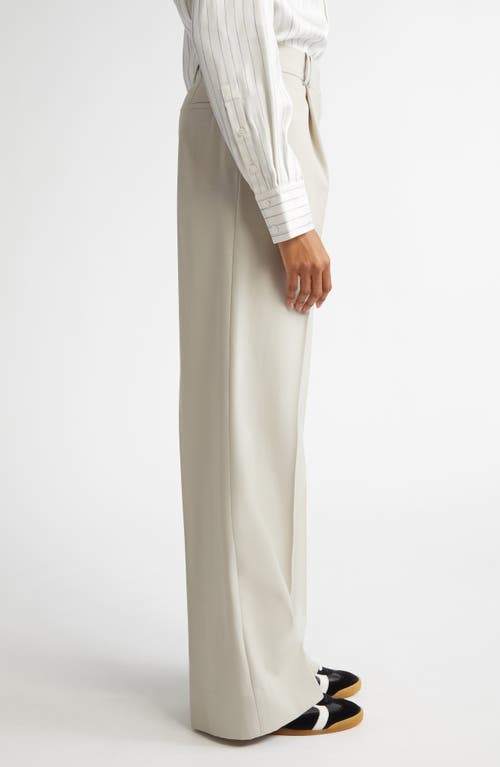 Proenza Schouler Savannah Gabardine Wide Leg Pants In Taupe