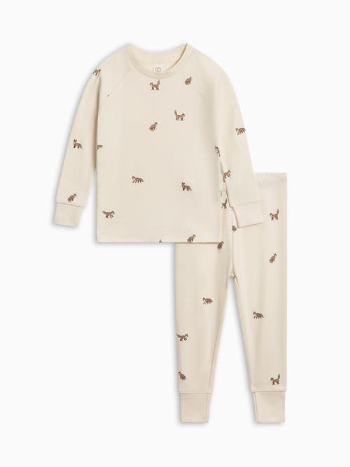 Colored Organics Kids' Organic 2-piece Long Sleeve Jammie Set In Neutral