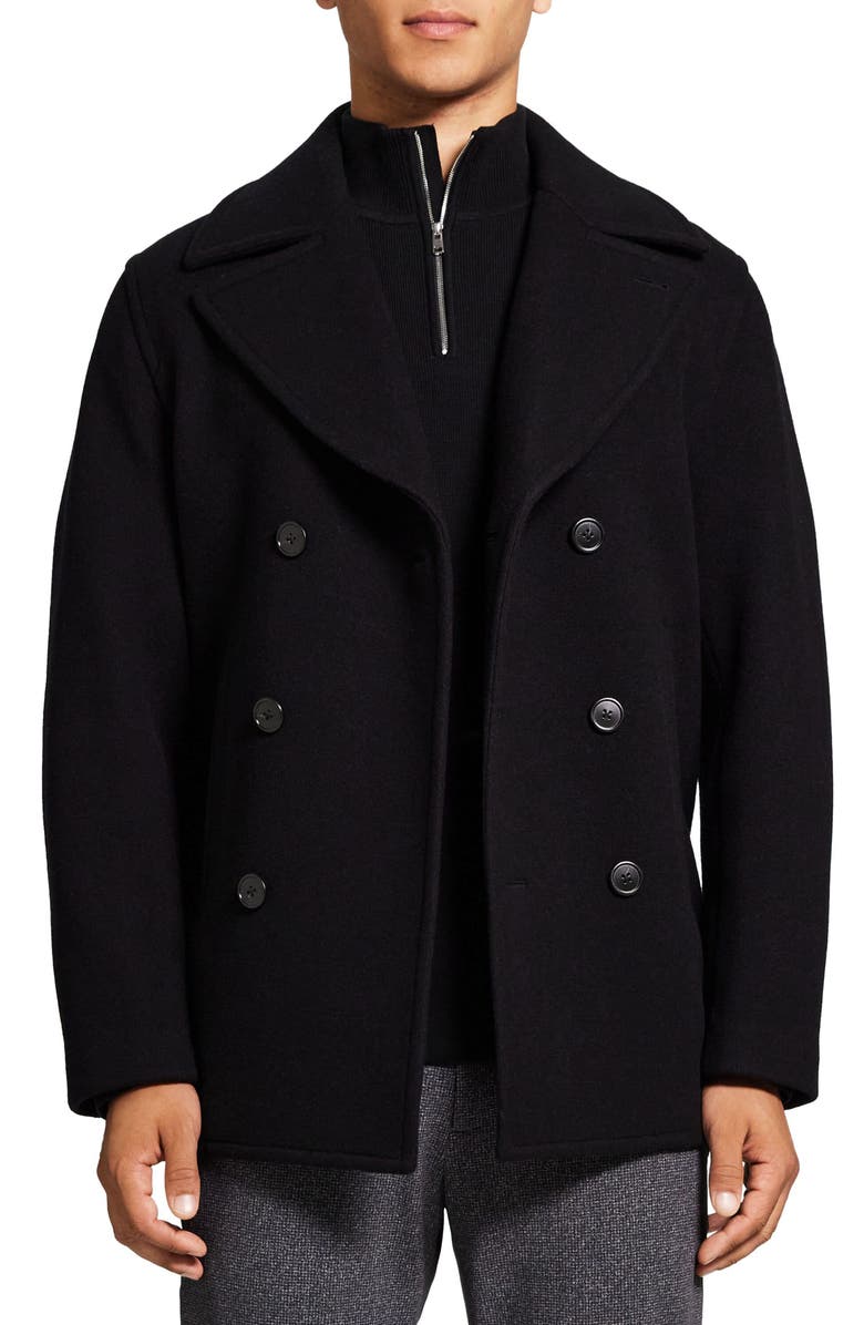 Theory Wool Blend Peacoat, Main, color, 