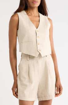 FRNCH Alix Linen & Cotton Vest