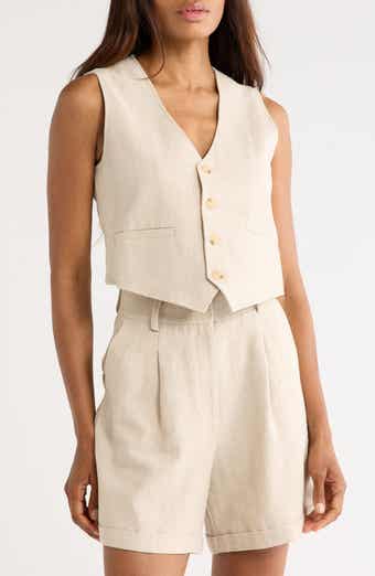 FRNCH Alix Linen & Cotton Vest