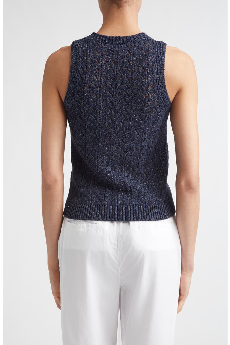 Sequin Crewneck Sweater Vest, Alternate, color, 11N NEW BLUE