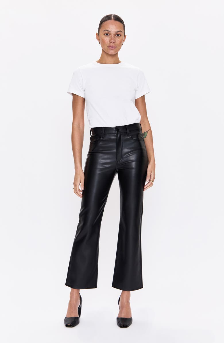 Pistola Ally Faux Leather Bootcut Pants, Alternate, color, Onyx