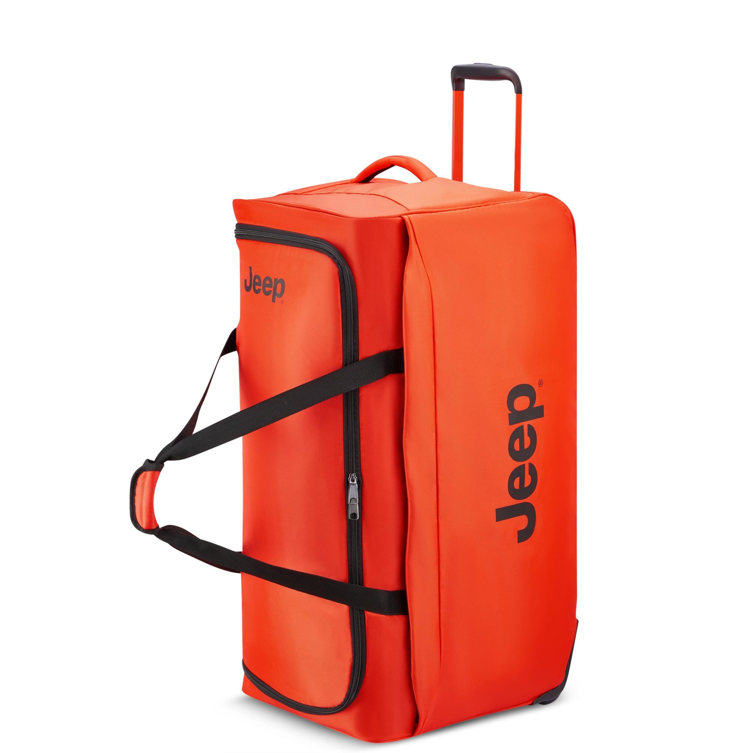 JEEP JS009D 31 Inch Two Wheel Rolling Travel Duffle Bag, Alternate, color, Orange