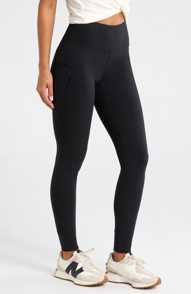 Zella Fleece Lined Performance Pocket Leggings, Alternate, color,