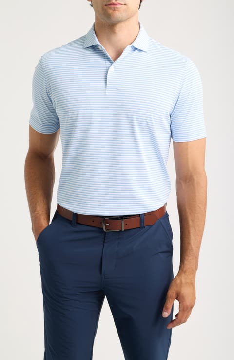 Tempo Stripe Crown Crafted Performance Jersey Golf Polo