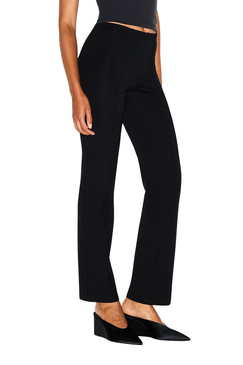 The Essential Collection High Waist Pintuck Straight Leg Pants, Alternate, color, OBSIDIAN