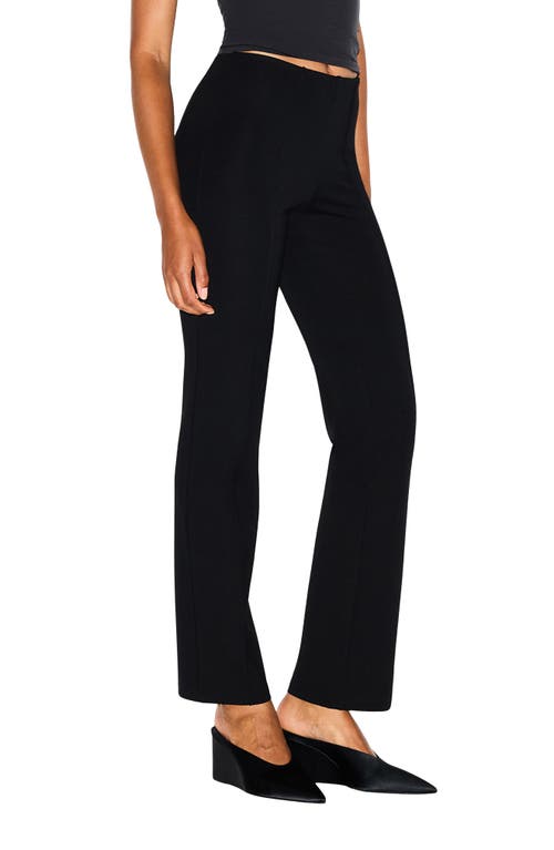 Skims The Essential Collection High Waist Pintuck Straight Leg Pants In Black