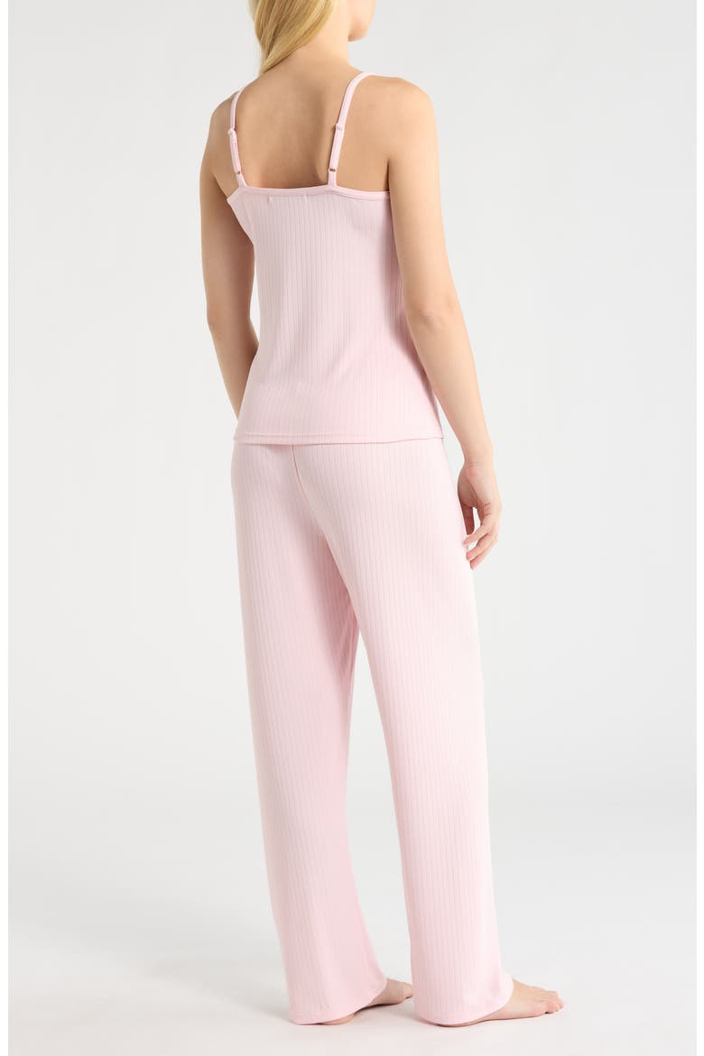 Rib Camisole & Pants Sleep Set, Alternate, color, ICY PINK