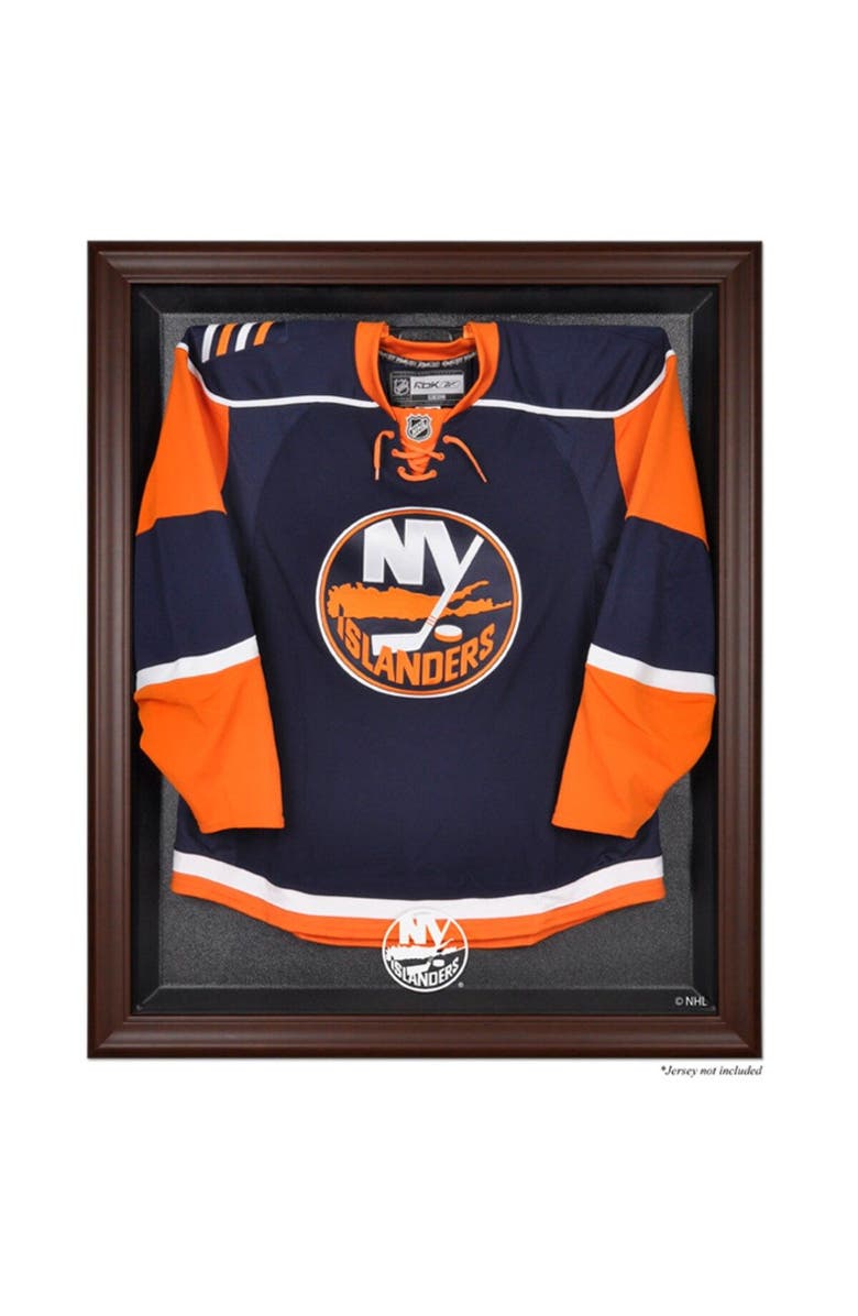 FANATICS AUTHENTIC New York Islanders Brown Framed Logo Jersey Display Case, Main, color, 