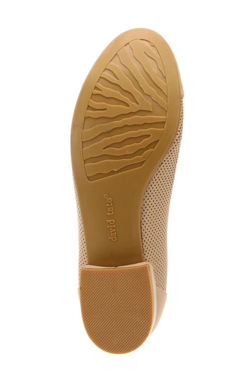 David Tate Newton Cap Toe Flat In Taupe