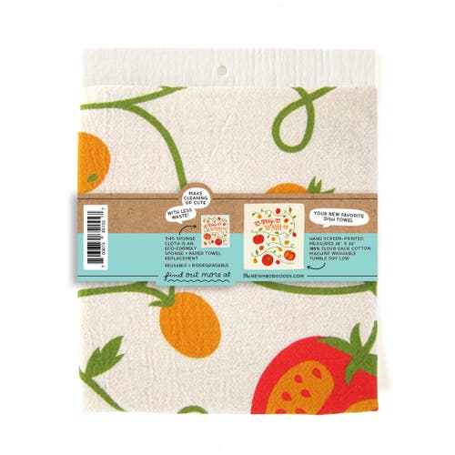 The Neighborgoods Tomato Dish Towel + Sponge Cloth Gift Set In Multi