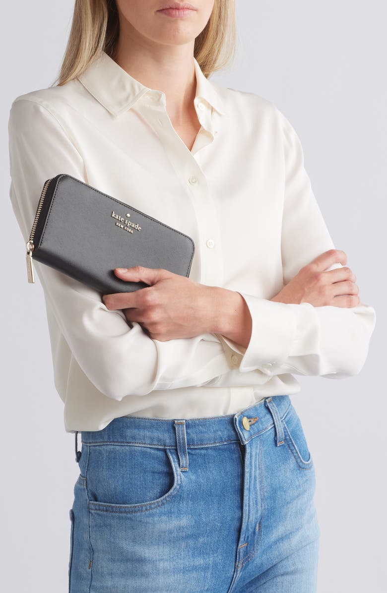 Kate Spade New York staci continental wallet, Alternate, color, Black