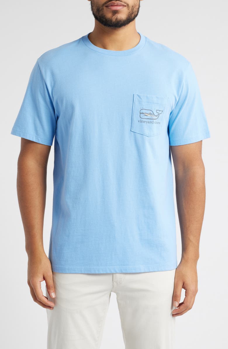 vineyard vines Lighthouse Whale Pocket Graphic T-Shirt, Main, color, 