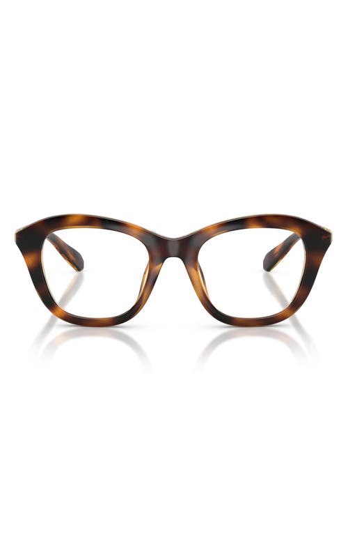 Swarovski 48mm Small Cat Eye Optical Glasses In Brown