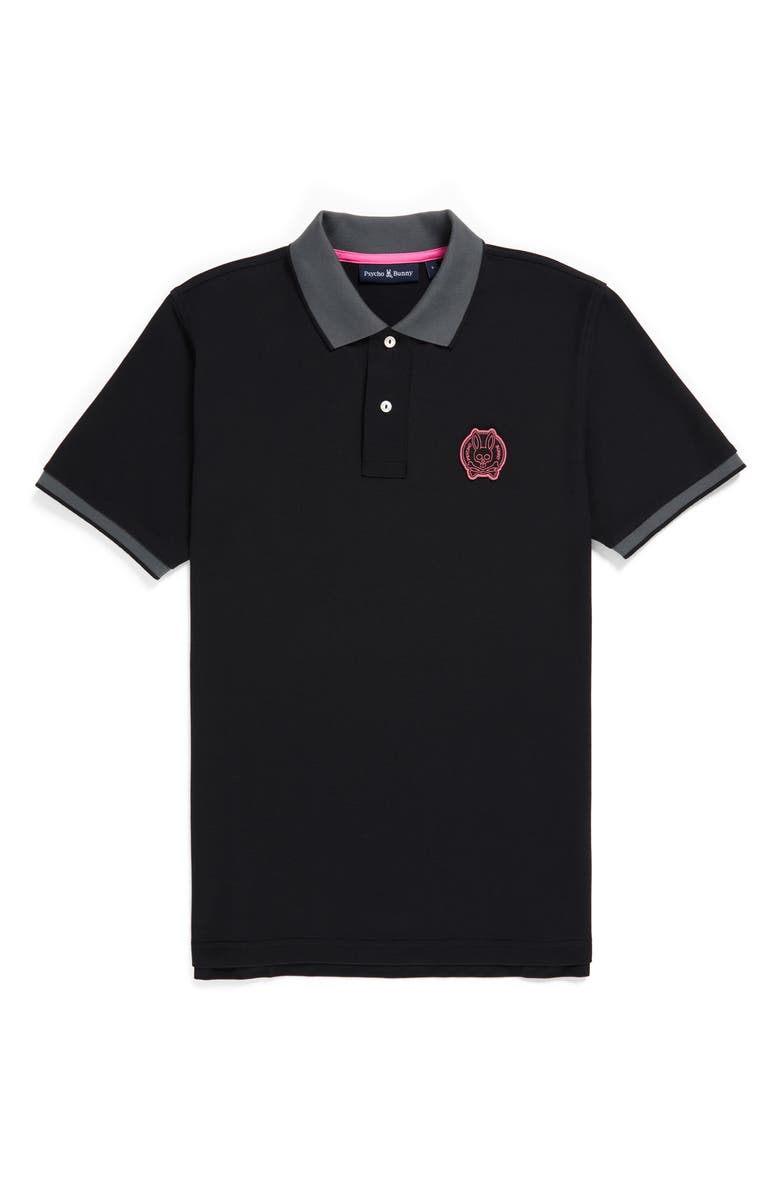 Psycho Bunny Switzer Tipped Pima Cotton Piqué Polo, Alternate, color, 