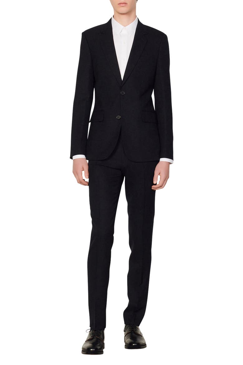 Wool suit jacket, Main, color, NAVY BLUE