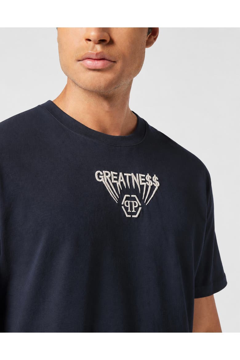 Round Neck T-Shirt Greatness Men, Alternate, color, navy