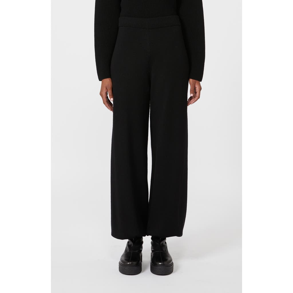MM by Max Mara Anagni Straight Leg Virgin Wool Pants in Black  product