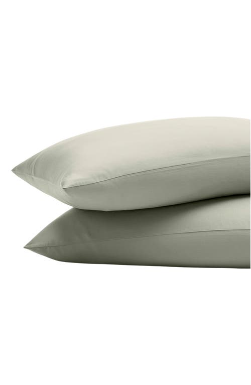 Boll & Branch Set Of 2 Signature Hemmed Pillowcases In Sageleaf
