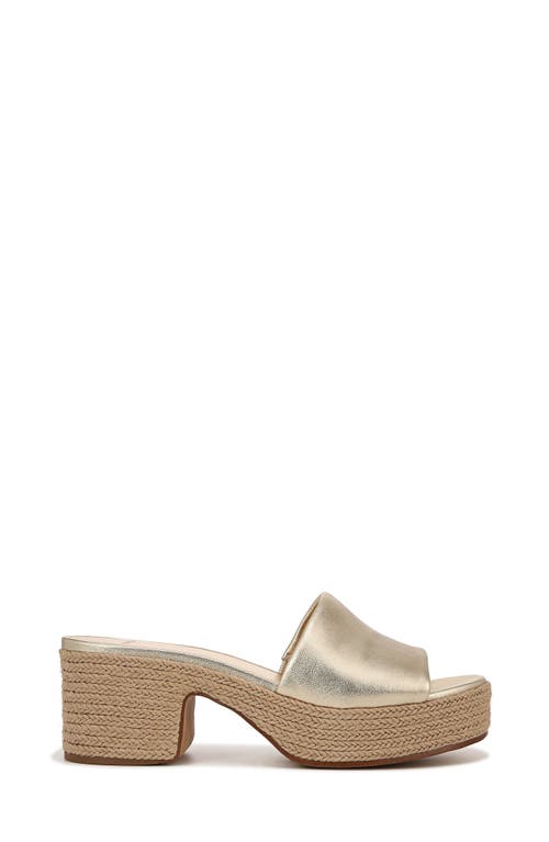 Vince Margo Metallic Espadrille Slide Sandals In Champagne