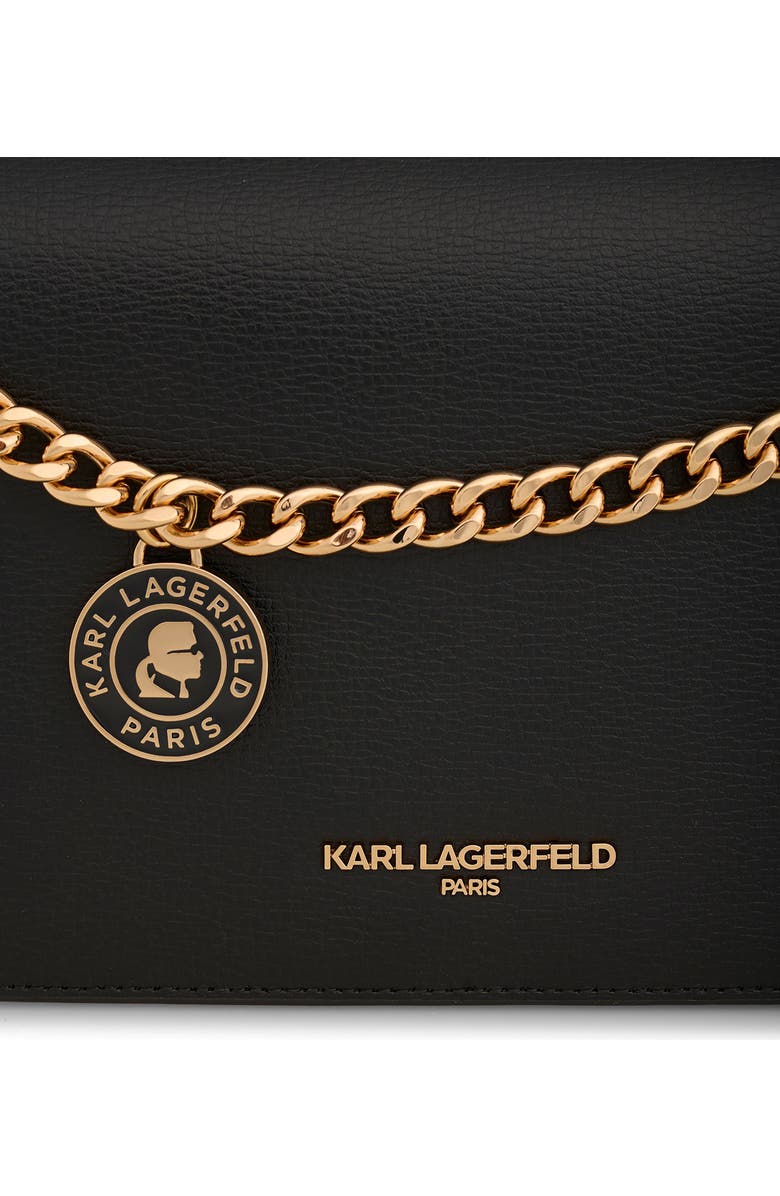 KARL LAGERFELD PARIS Lourdes Crossbody, Alternate, color, Black/Gold