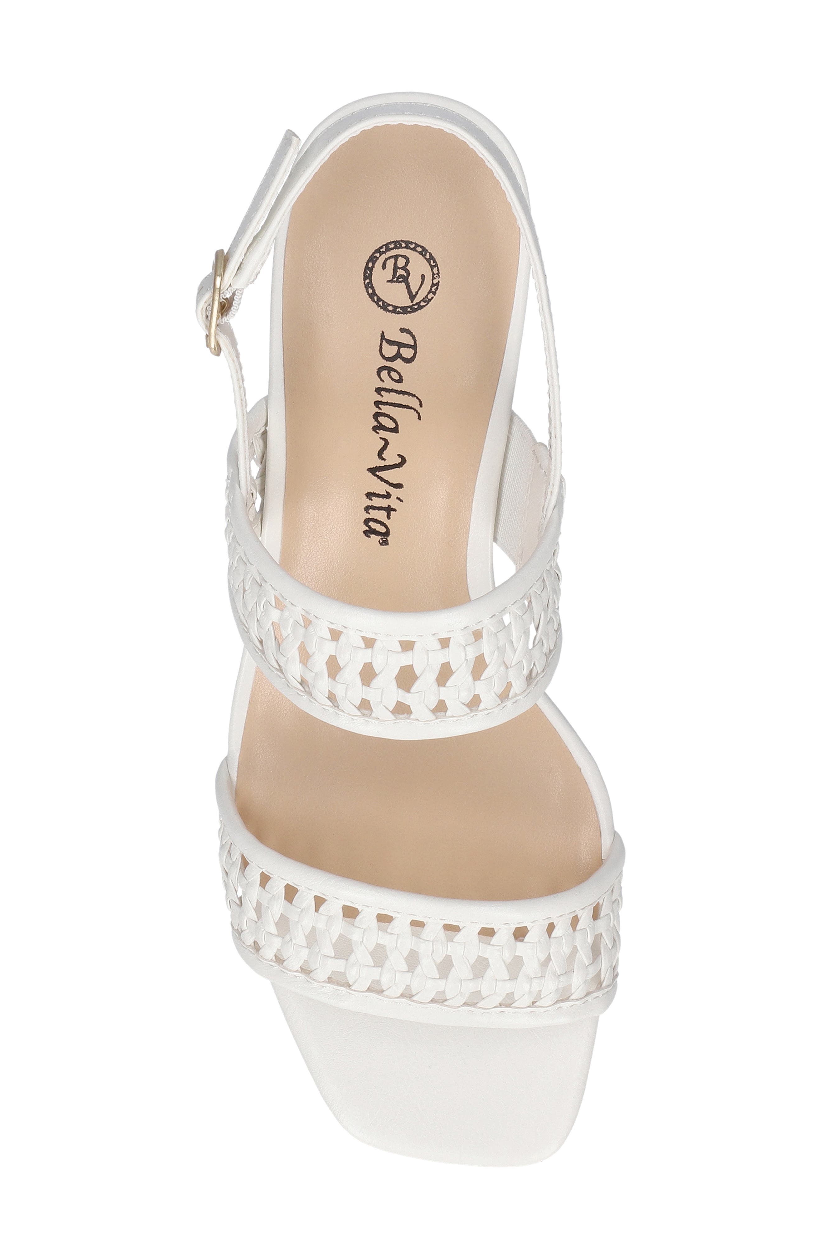 Xannon Block Heel Slingback Sandal, Alternate, color, WHITE