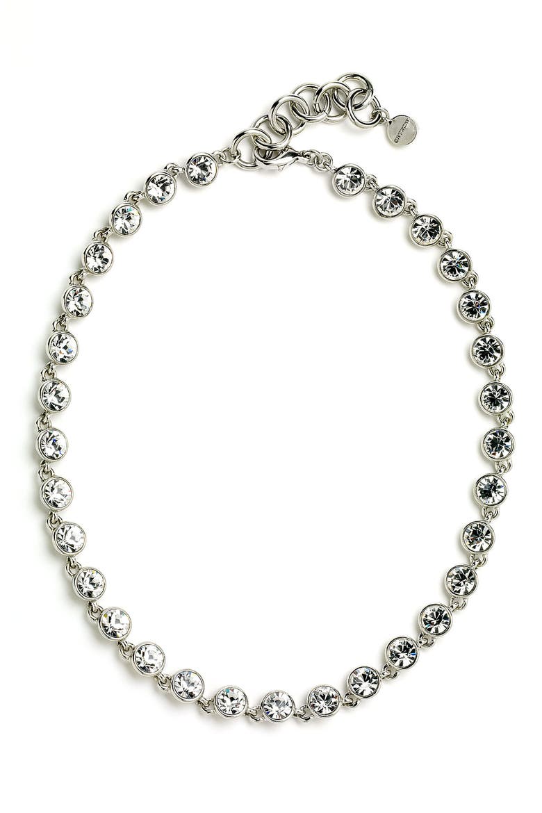 Crystal Station Collar Necklace (Nordstrom Exclusive), Alternate, color, RHODIUM/ CRYSTAL