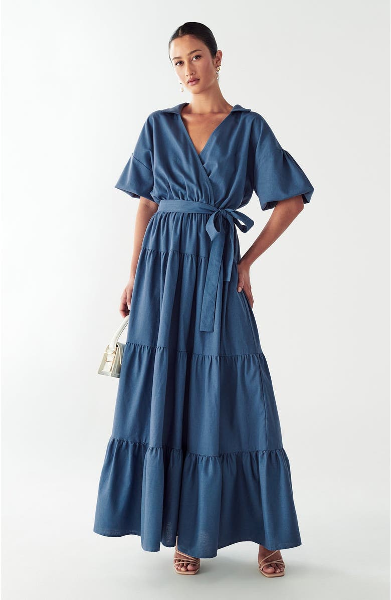 WILLA Sole Maxi Dress, Main, color, Petrol Blue