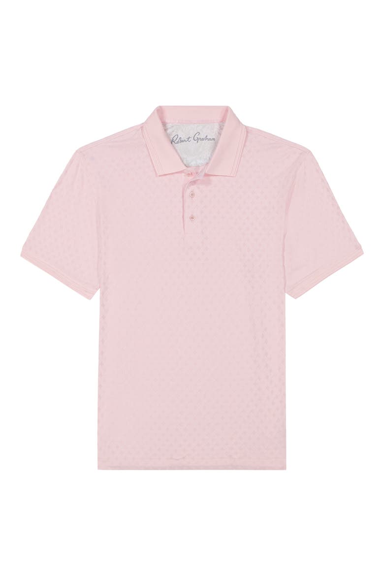 Elias Basket Weave Jacquard Knit Polo, Alternate, color, PINK