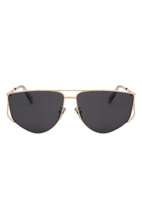 64mm Rectangle Sunglasses
