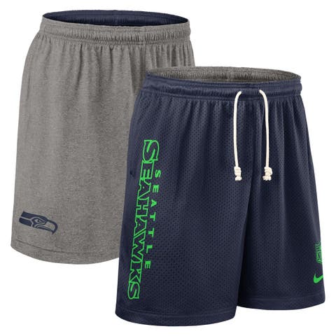 Men's Nike College Navy Seattle Seahawks Sideline Reversible Performance Shorts