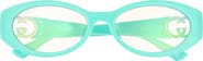 Gucci 56mm Oval Blue Light Blocking Glasses