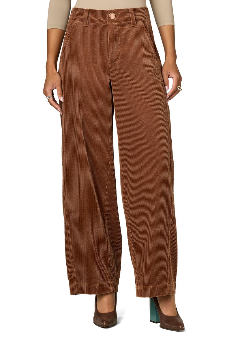 Skyrise Barrel Leg Corduroy Pants, Main, color, TOASTED CINNAMON