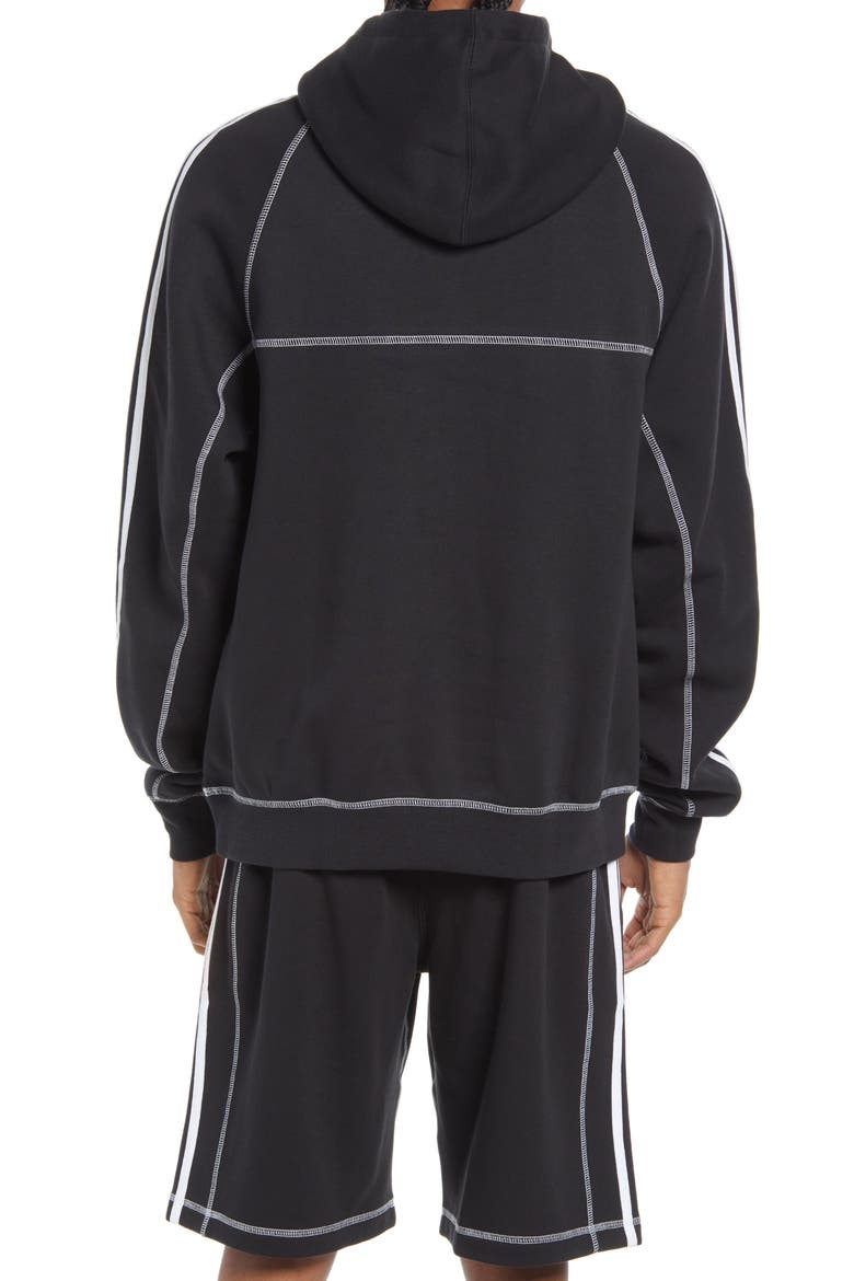 Men's Contrast Stitch Hoodie, Alternate, color, BLACK