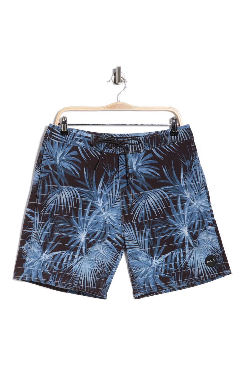 Steady Stripe Swim Shorts, Alternate, color, MOODY BLUE