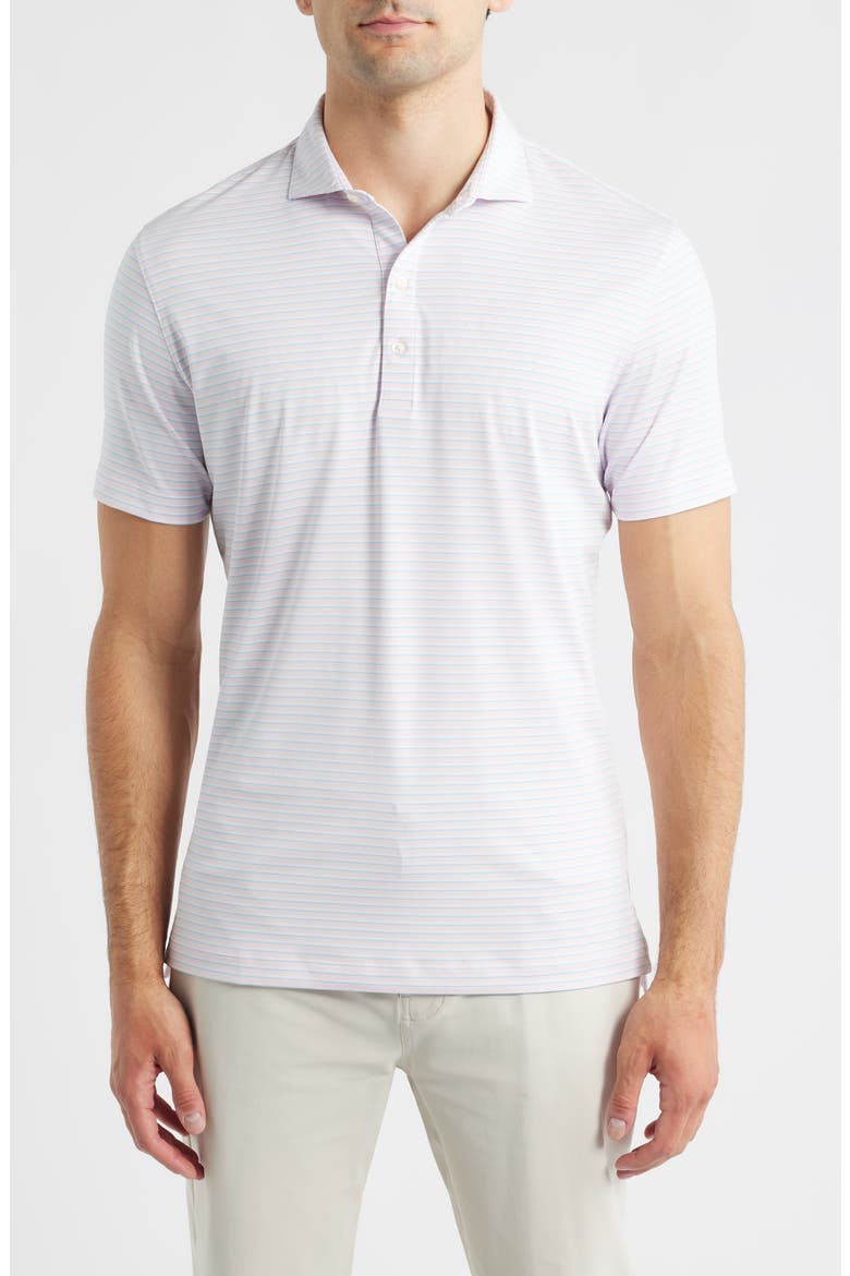 Rex Stripe Performance Jersey Polo, Main, color, LOLLIPOP