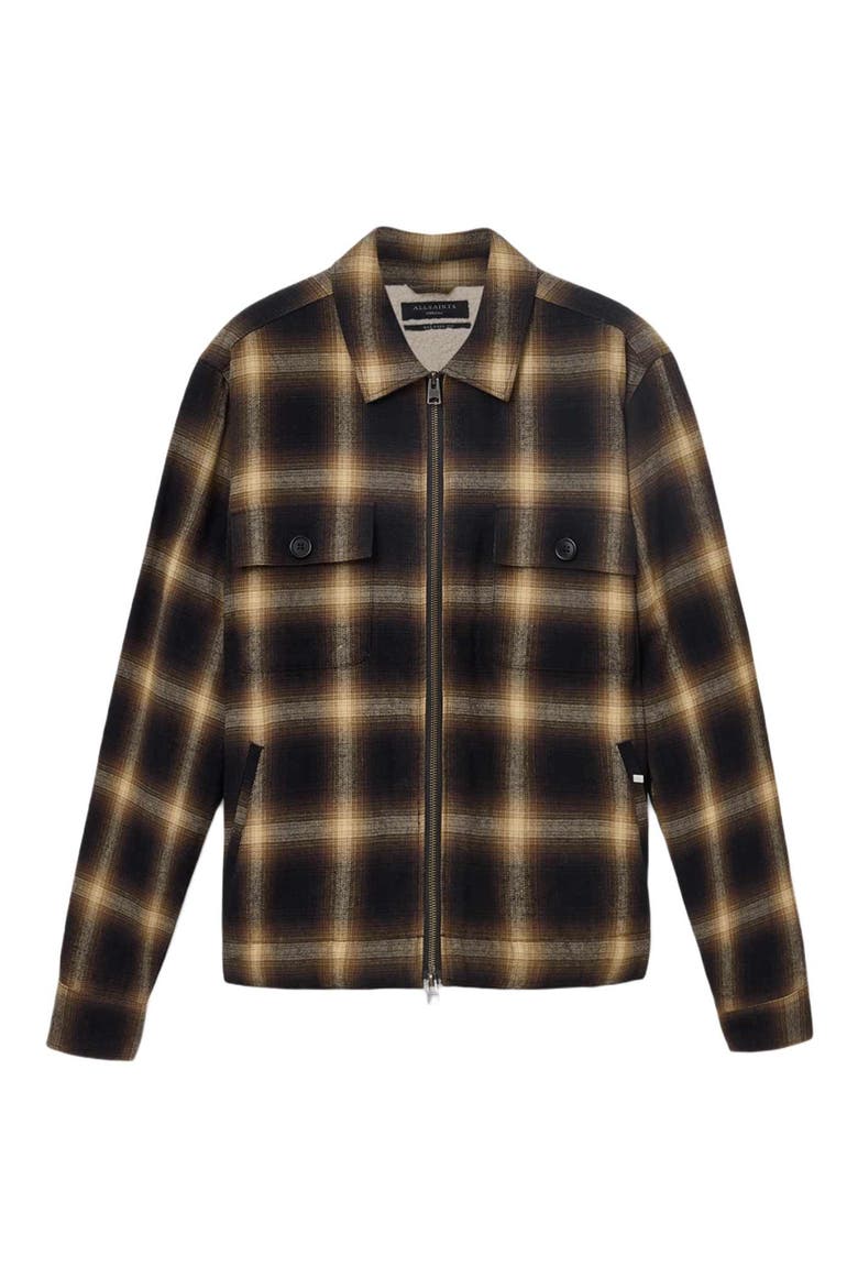 Mathers Plaid Zip Jacket, Alternate, color, TRAIL BROWN