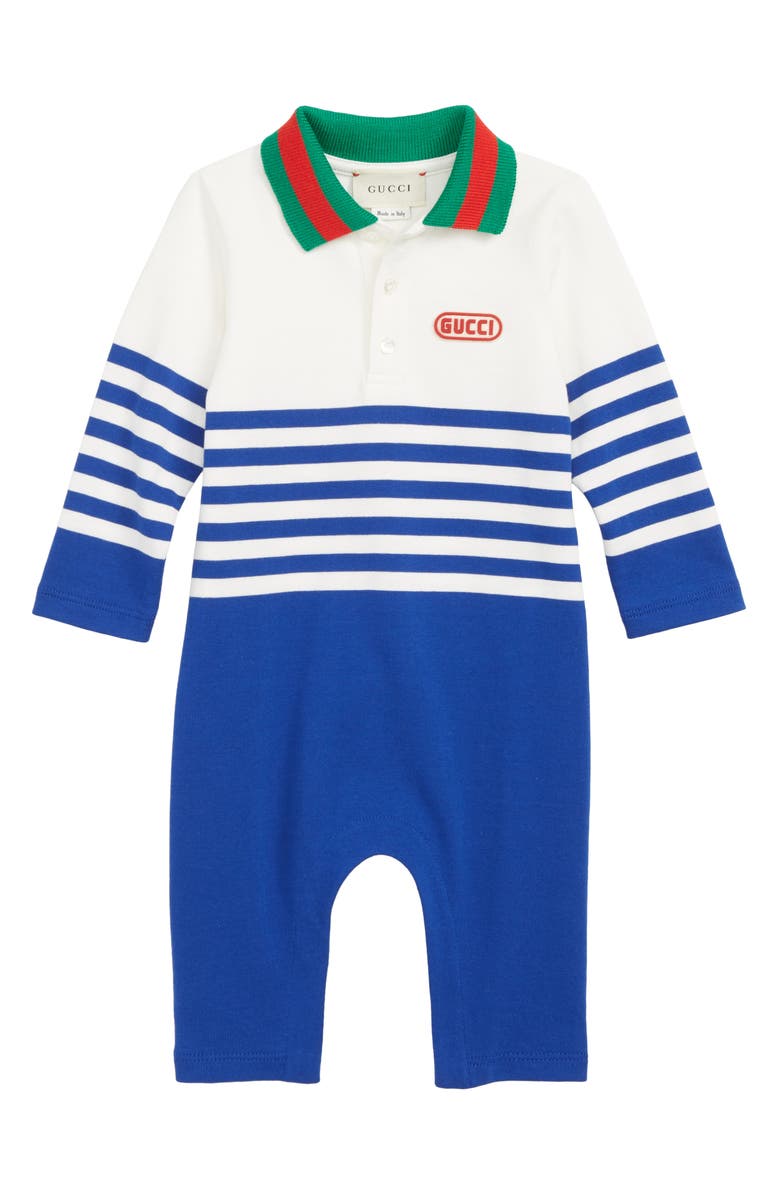 Gucci Cotton Polo Romper, Main, color, 