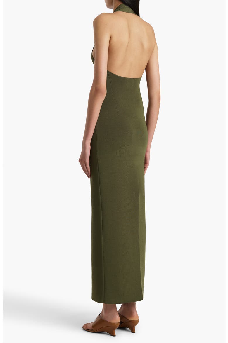 Mahi Halter Milano Knit Dress, Alternate, color, OLIVE