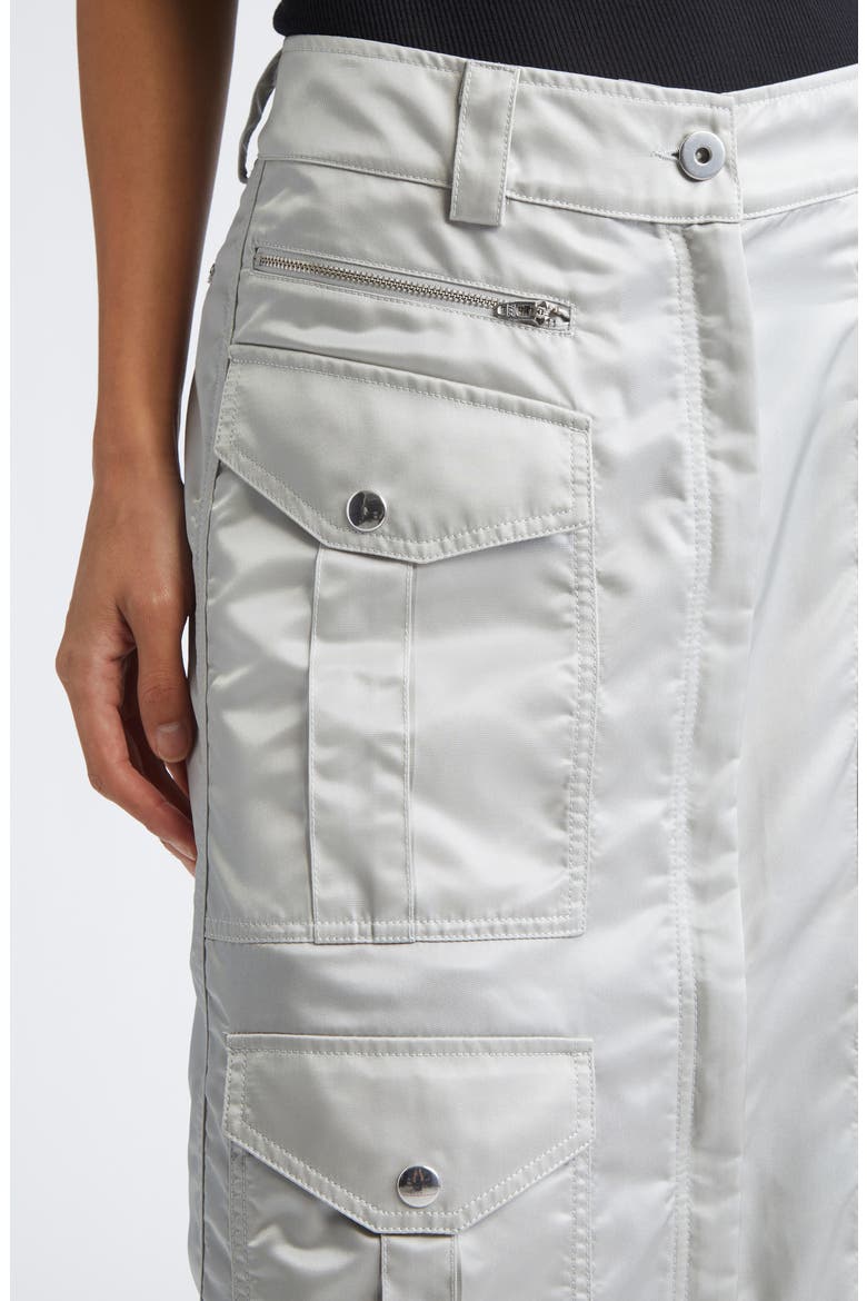 Aviator Satin Cargo Skirt, Alternate, color, LIGHT GREY 1