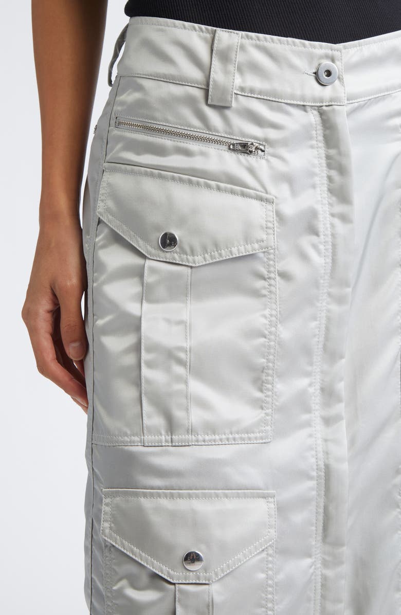Vaquera Aviator Satin Cargo Skirt, Alternate, color, Light Grey 1