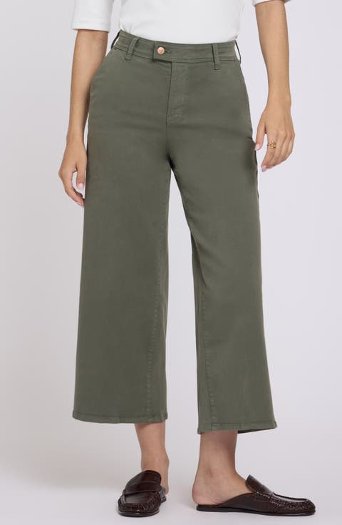 Mona High Waist Ankle Wide Leg Trouser Jeans